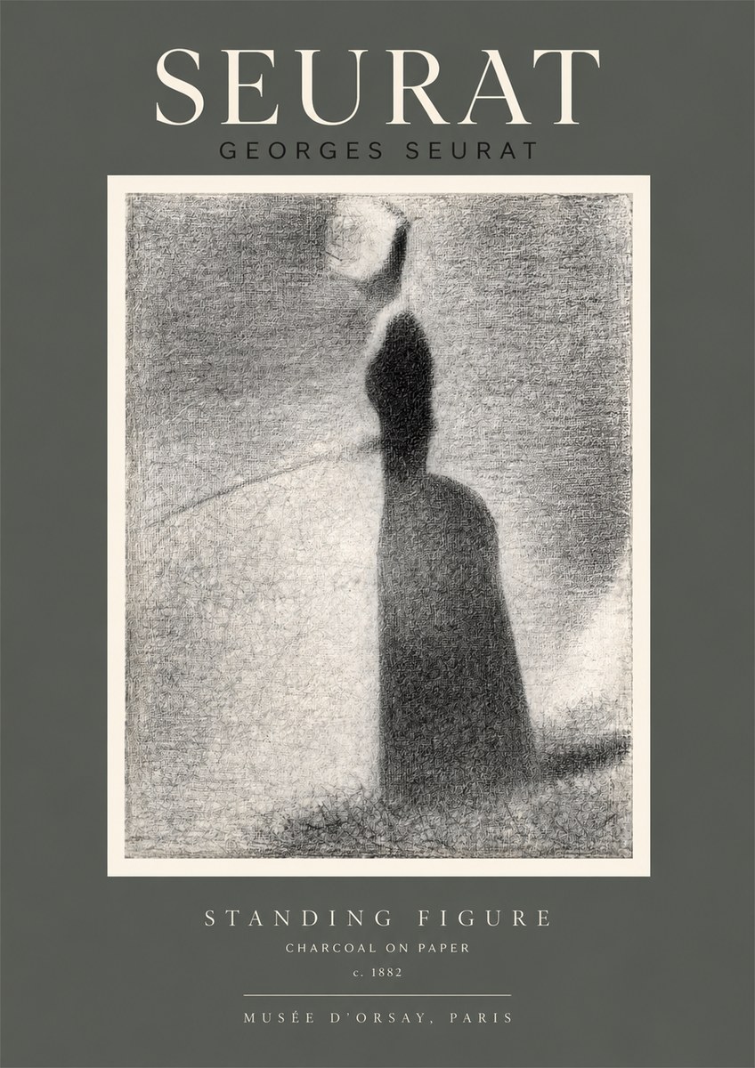 Seurat Standing Figure No2 - Plakát