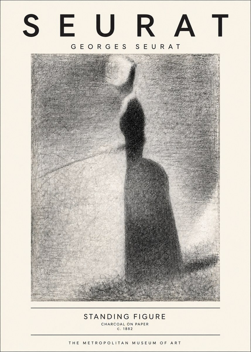 Seurat Standing Figure No3 - Plakát