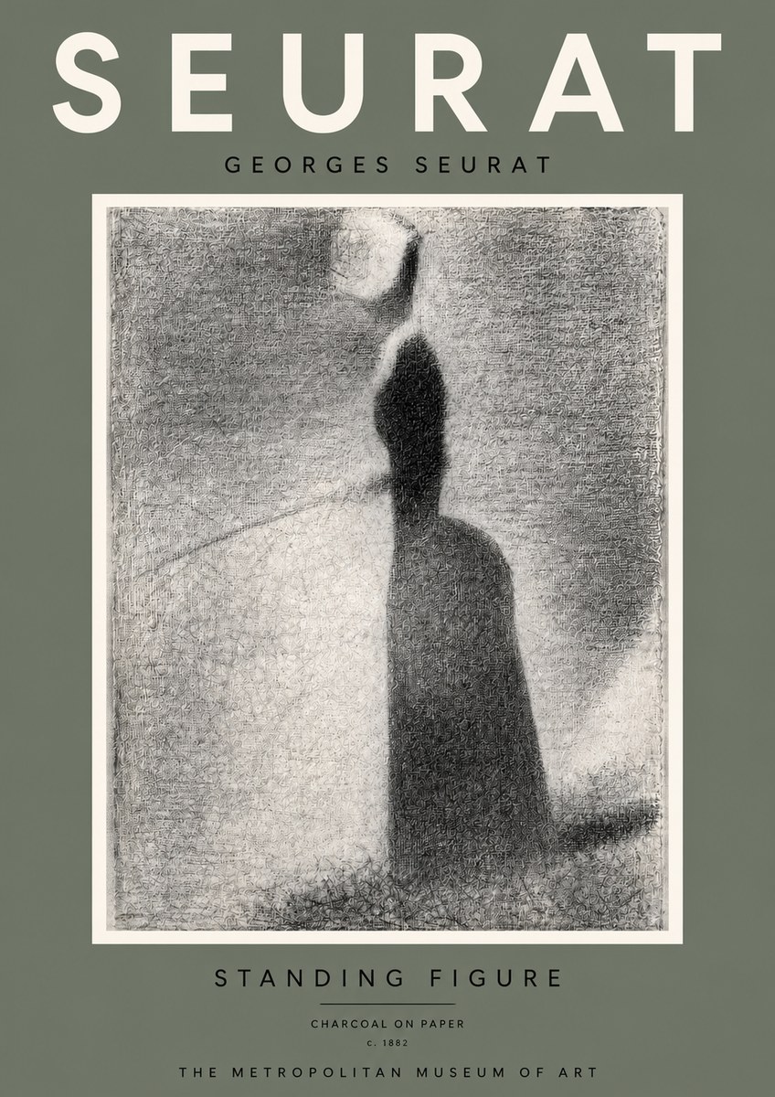 Seurat Standing Figure No5 - Plakát