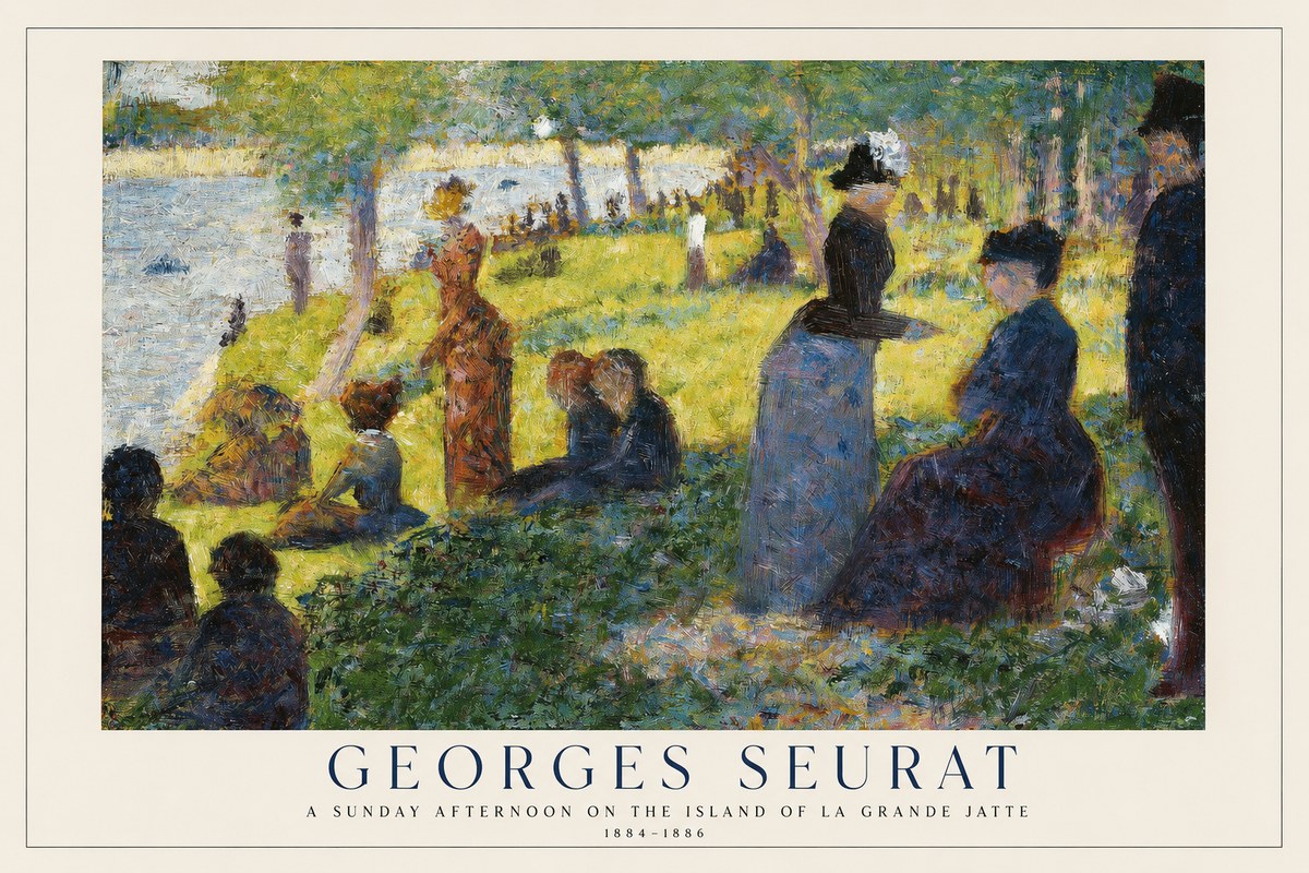 Seurat A Sunday Afternoon on the Island of La Grande Jatte I No1 - Plakát