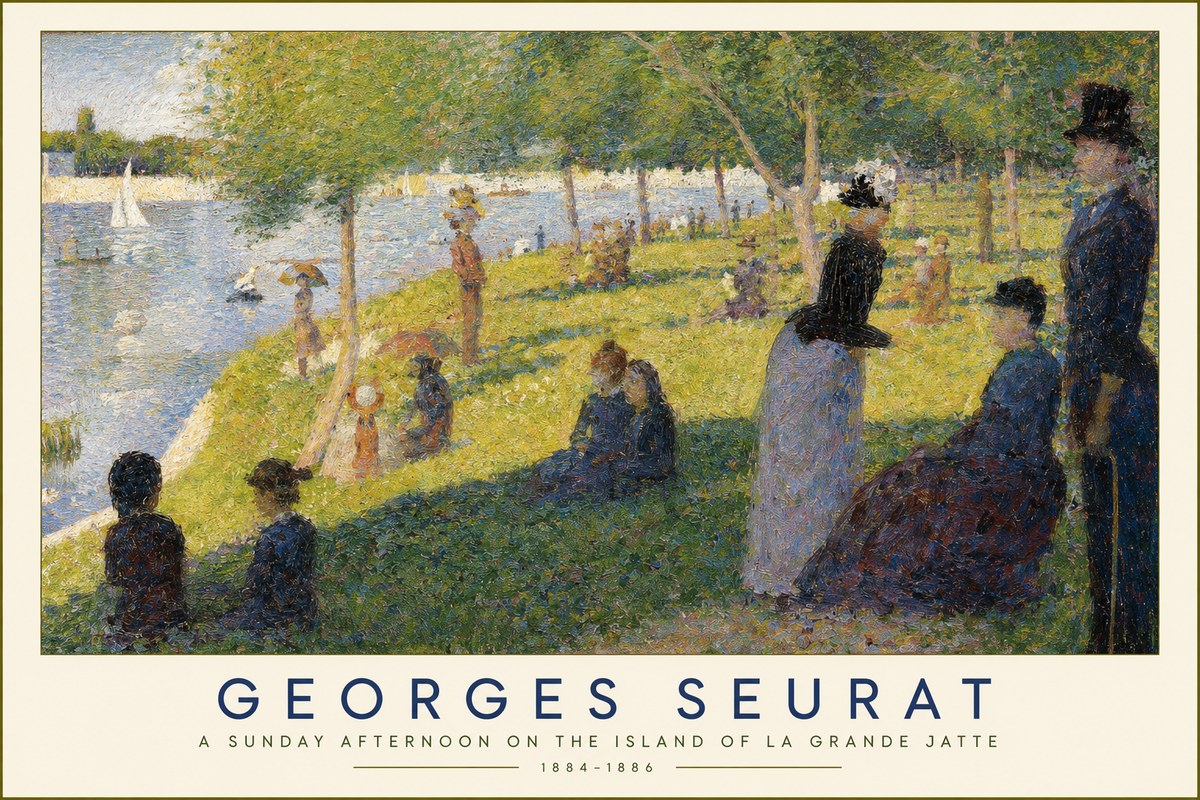 Seurat A Sunday Afternoon on the Island of La Grande Jatte I No2 - Plakát