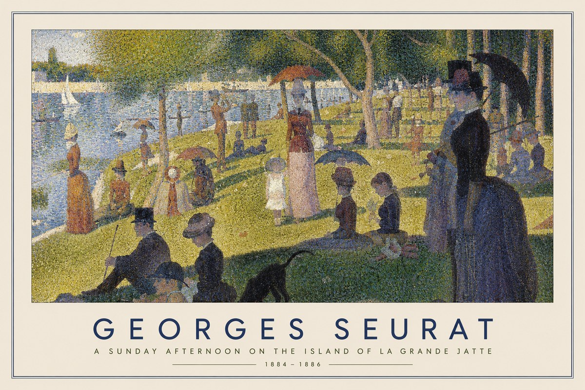 Seurat A Sunday Afternoon on the Island of La Grande Jatte I No3 - Plakát