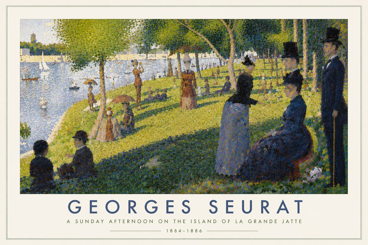 Seurat A Sunday Afternoon on the Island of La Grande Jatte I No6 - Plakát