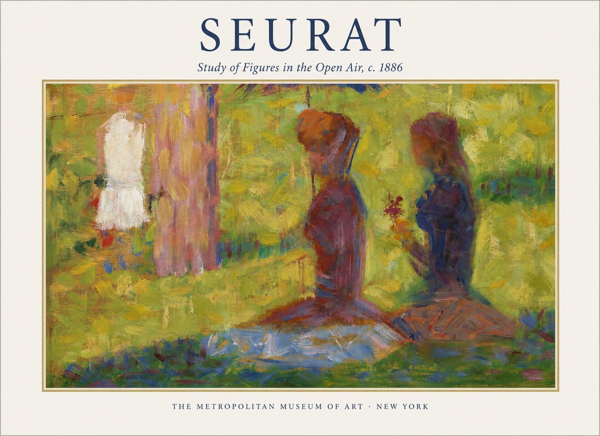 Seurat Study of Figures in the Open Air, C. 1886 No1 - Plakát