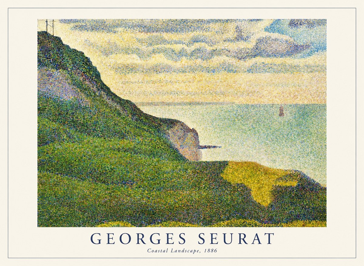 Seurat Coastal Landscape, 1886 No1 - Plakát