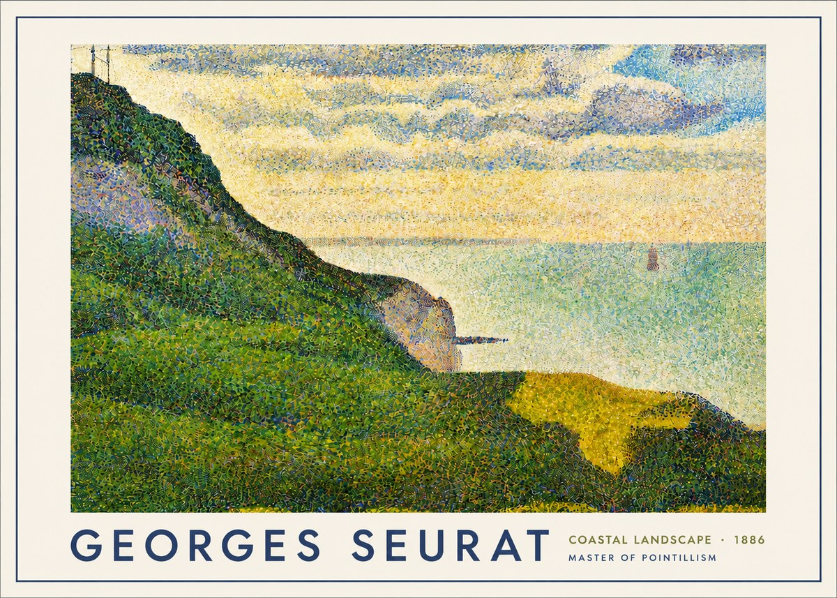 Seurat Coastal Landscape, 1886 No4 - Plakát