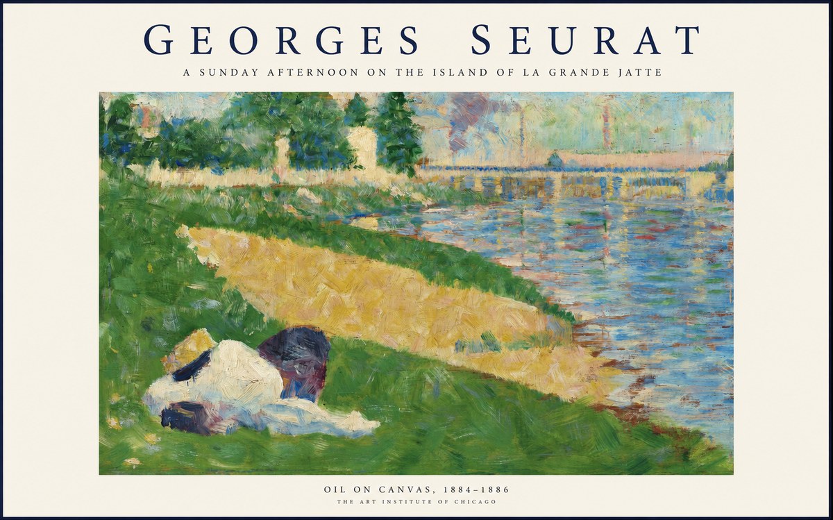 Seurat A Sunday Afternoon on the Island of La Grande Jatte II No1 - Plakát