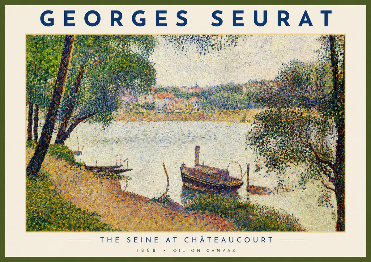 Seurat The Seine at Chateaucourt No6 - Plakát