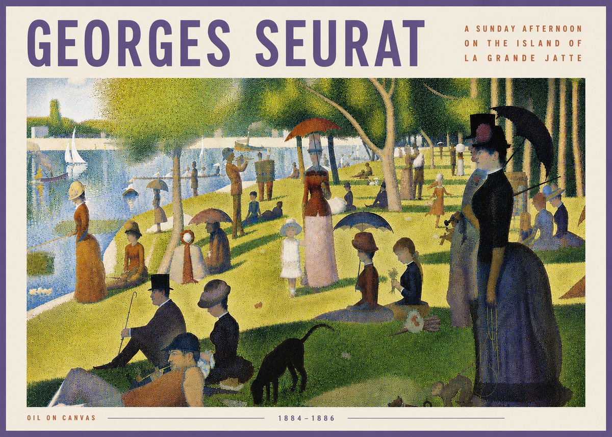 Seurat A Sunday Afternoon on the Island of La Grande Jatte III No6 - Plakát