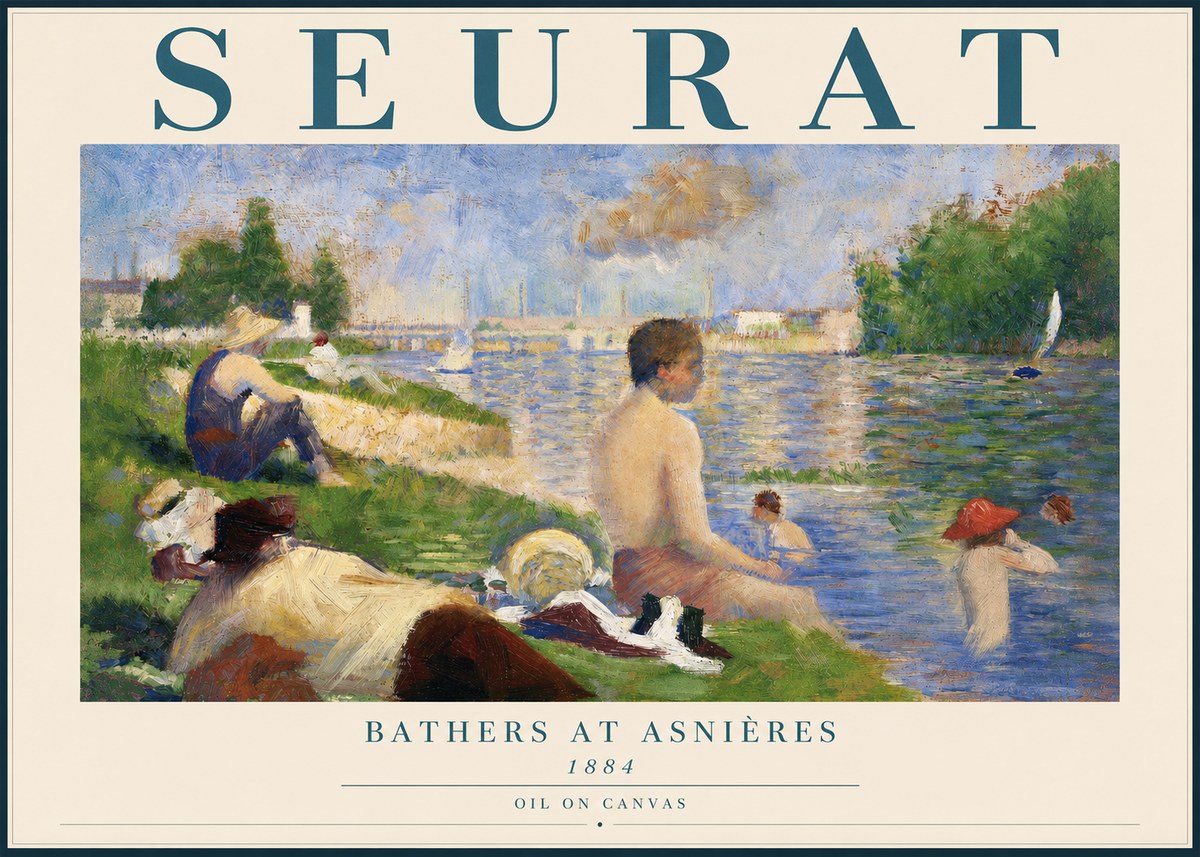 Seurat Bathers at Asnières III No2 - Plakát