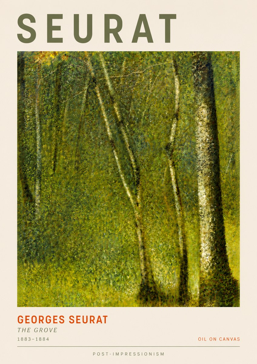 Seurat The Grove No5 - Plakát