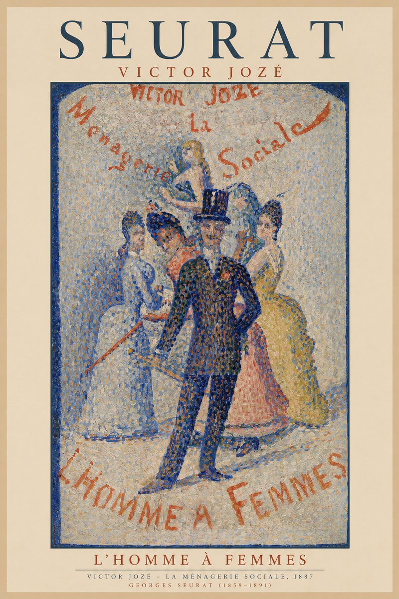 Seurat L'homme À Femmes No1 - Plakát