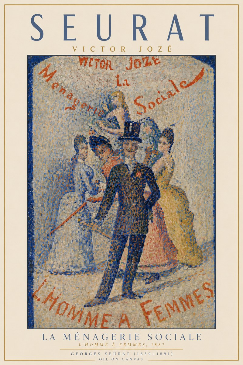 Seurat L'homme À Femmes No5 - Plakát