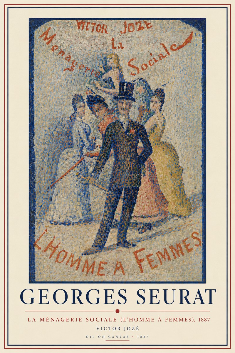 Seurat L'homme À Femmes No6 - Plakát