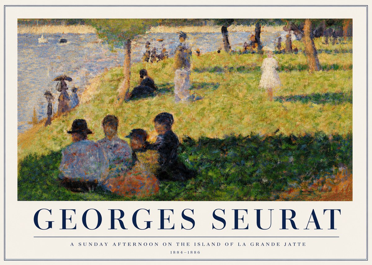 Seurat A Sunday Afternoon on the Island of La Grande Jatte IV No3 - Plakát