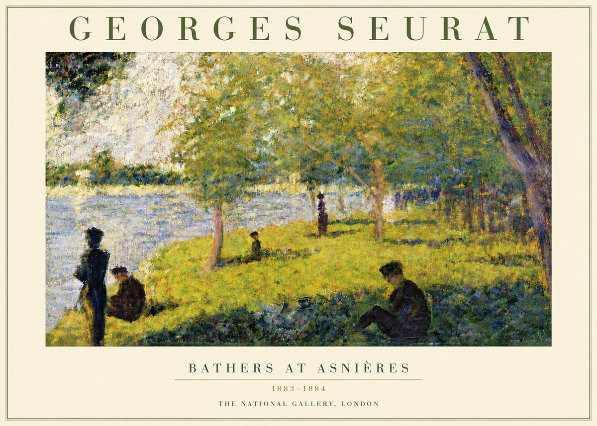 Seurat Bathers at Asnières IV No4 - Plakát