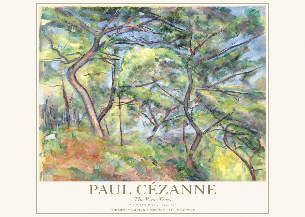 Paul Cézanne The Pine Trees No1 - Plakát