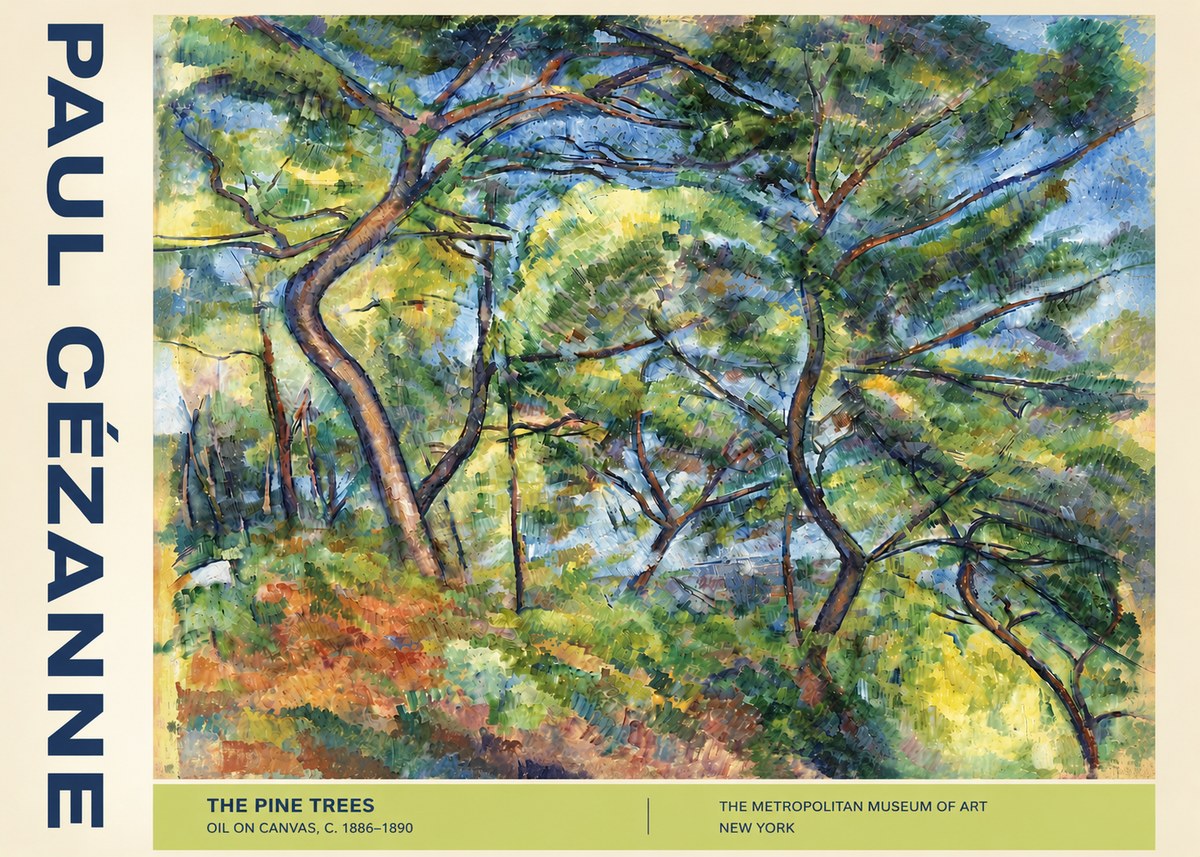 Paul Cézanne The Pine Trees No4 - Plakát