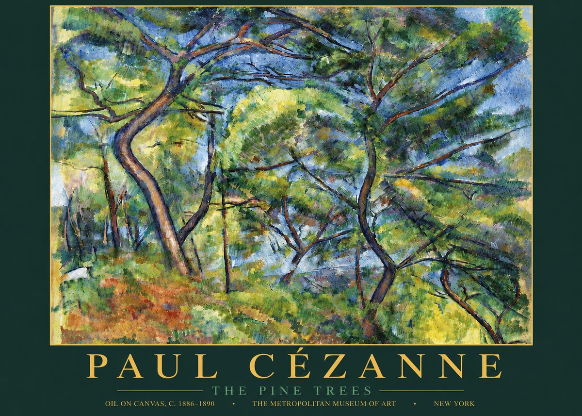 Paul Cézanne The Pine Trees No5 - Plakát