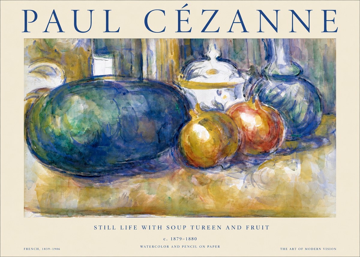 Paul Cézanne Still Life with Apples and Vessels No2 - Plakát
