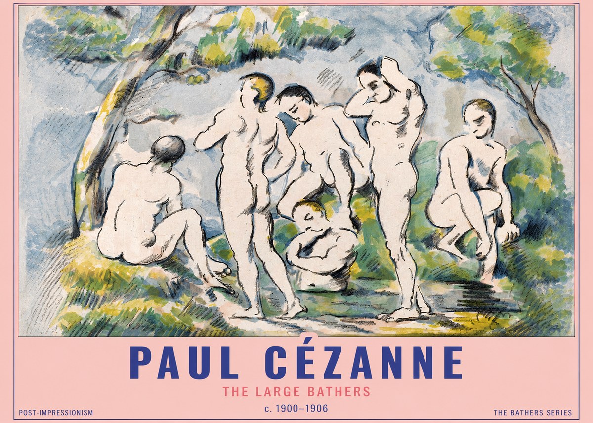 Paul Cézanne The Large Bathers I No3 - Plakát