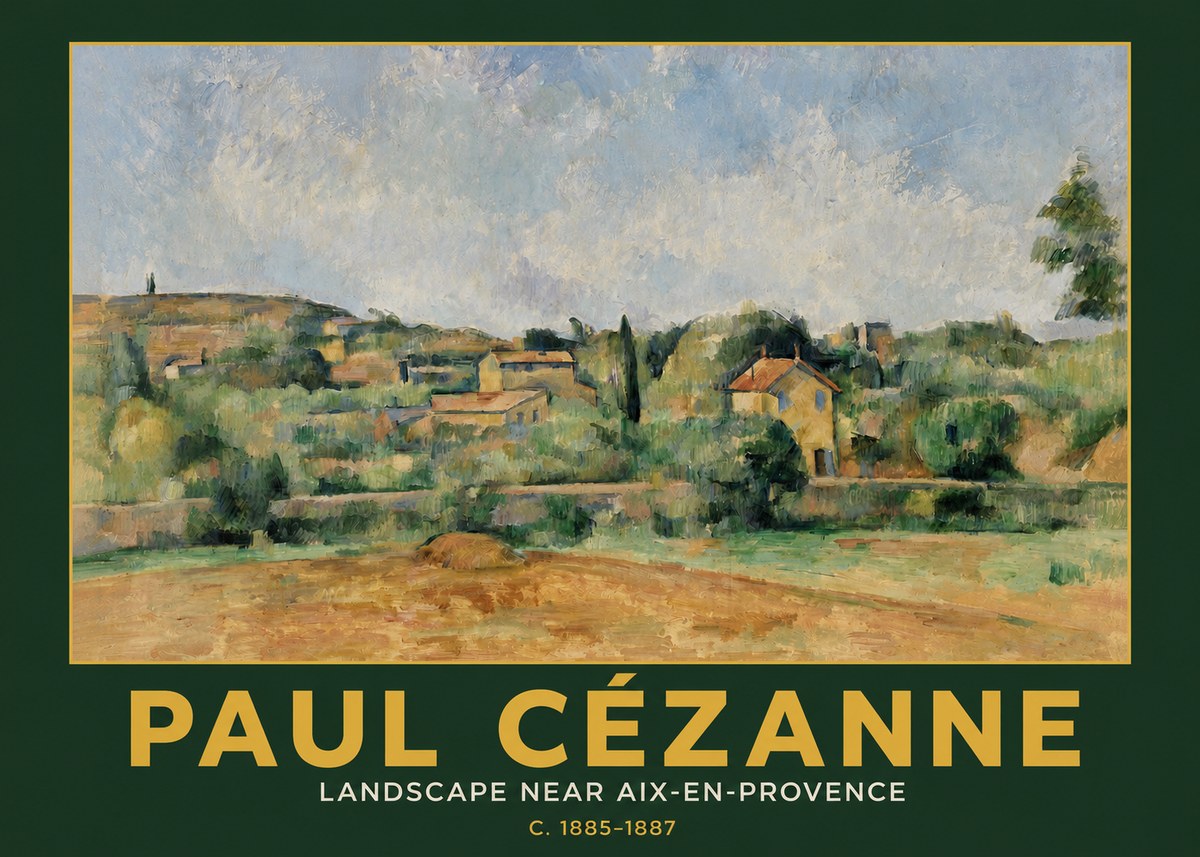 Paul Cézanne Landscape Near Aix-en-provence I No3 - Plakát