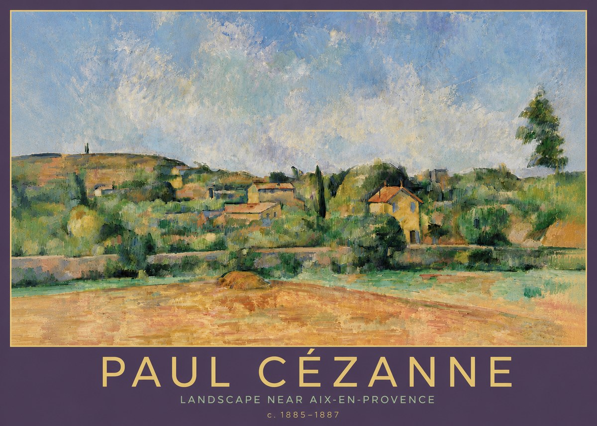 Paul Cézanne Landscape Near Aix-en-provence I No6 - Plakát