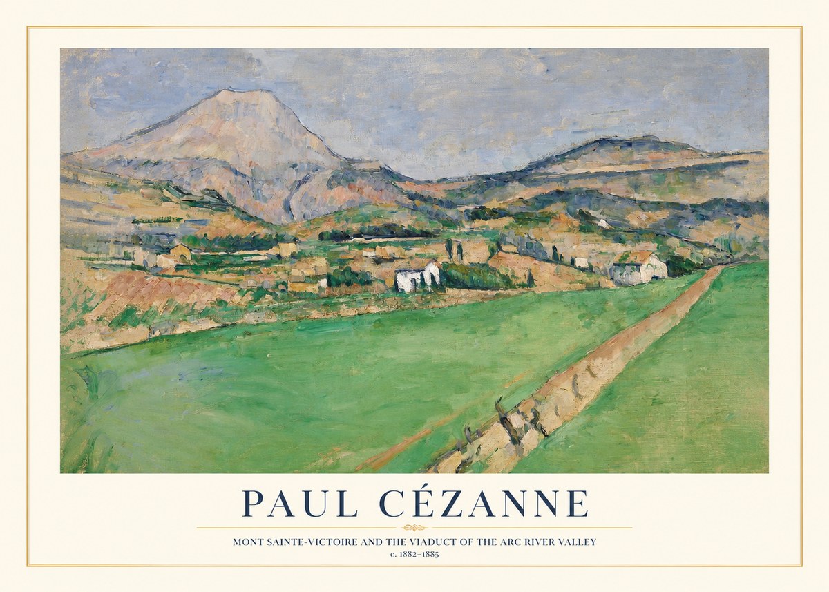 Paul Cézanne Mont Sainte-victoire and the Viaduct of the Arc River Valley No1 - Plakát