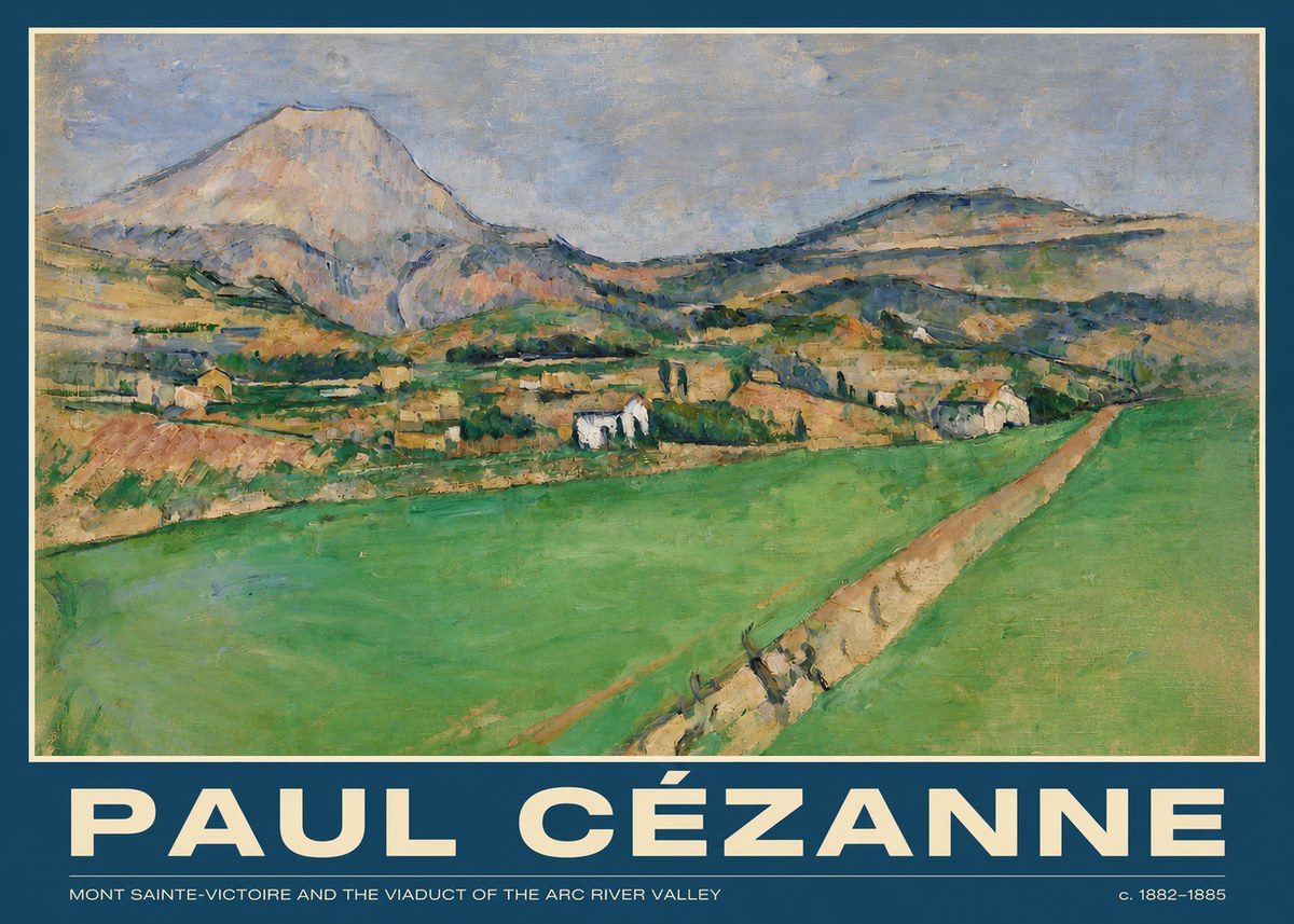 Paul Cézanne Mont Sainte-victoire and the Viaduct of the Arc River Valley No2 - Plakát