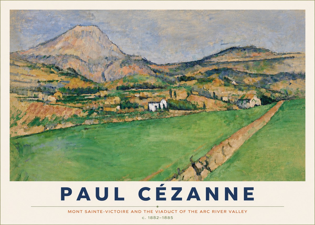 Paul Cézanne Mont Sainte-victoire and the Viaduct of the Arc River Valley No6 - Plakát