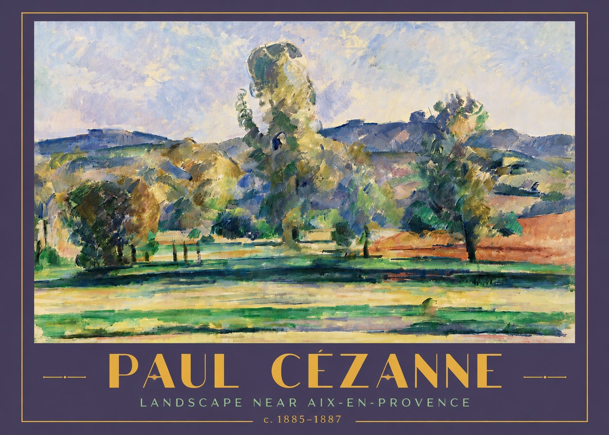 Paul Cézanne Landscape Near Aix-en-provence II No5 - Plakát