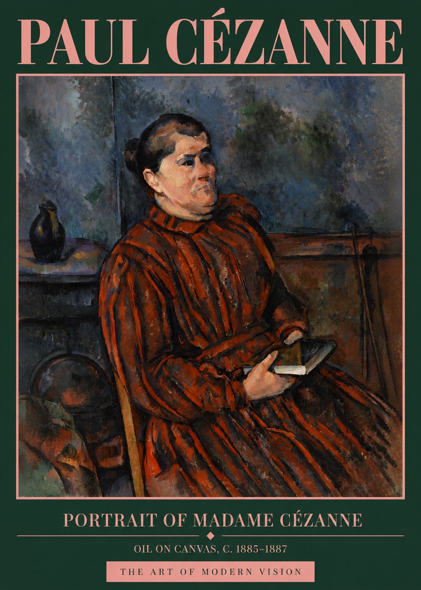 Paul Cézanne Portrait of Madame Cézanne I No4 - Plakát