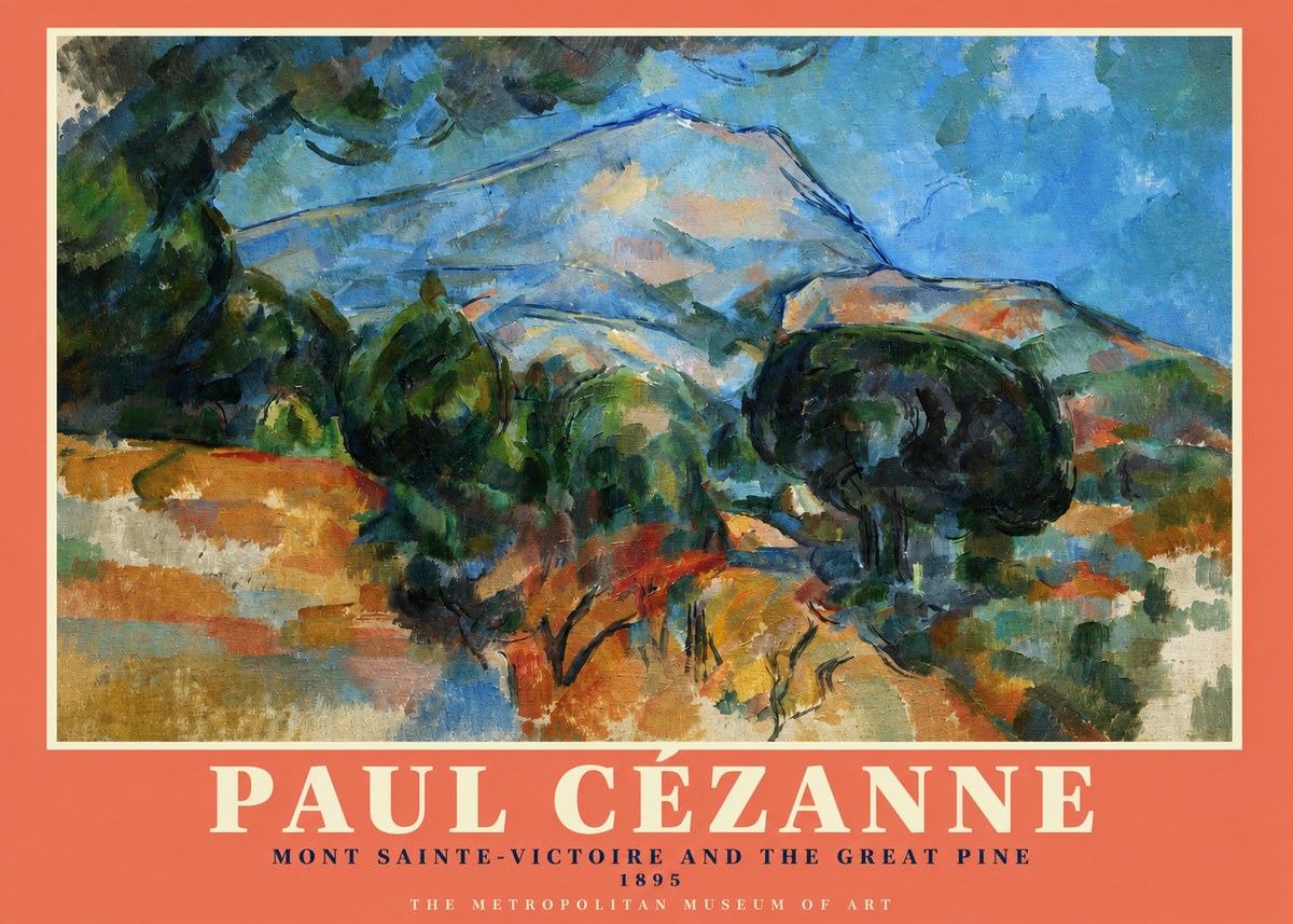 Paul Cézanne Mont Sainte-victoire and the Great Pine No2 - Plakát
