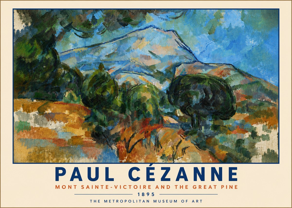 Paul Cézanne Mont Sainte-victoire and the Great Pine No6 - Plakát