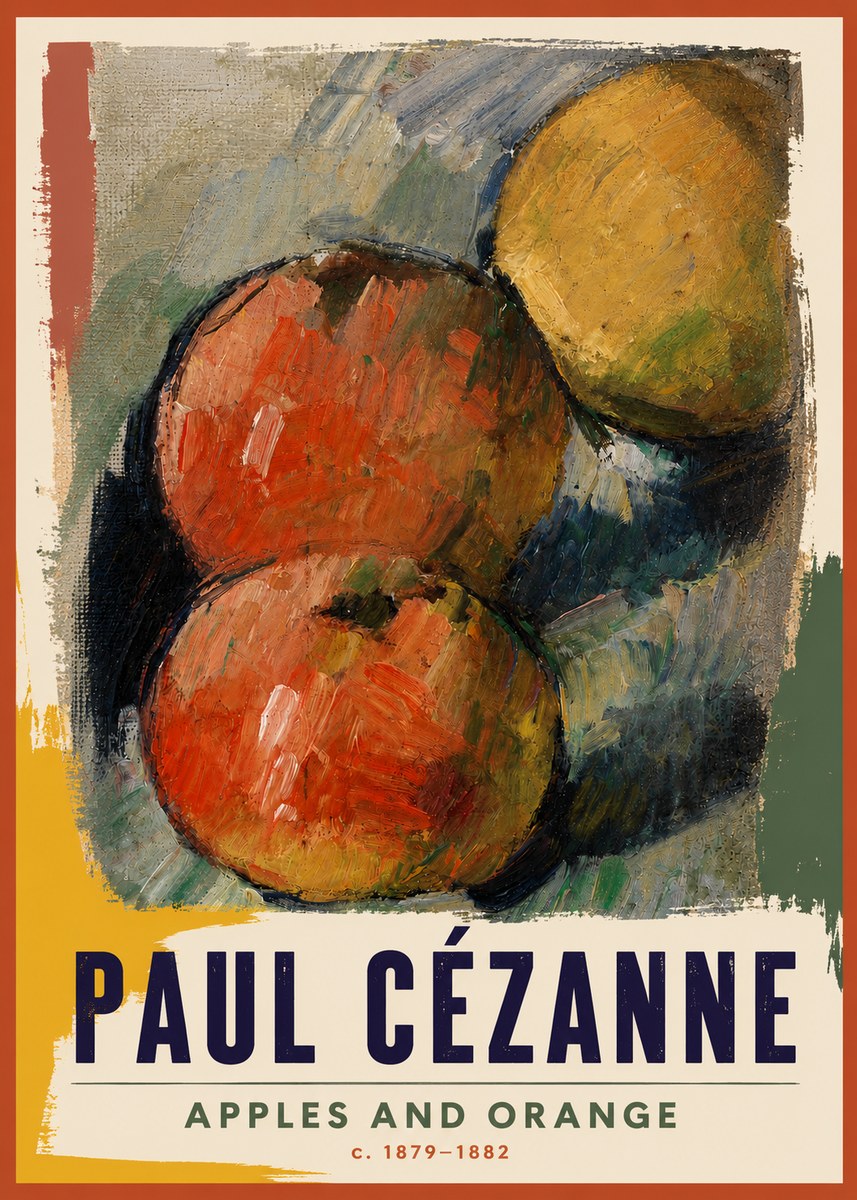 Paul Cézanne Apples and Orange No4 - Plakát