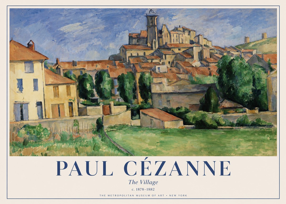 Paul Cézanne The Village I No1 - Plakát