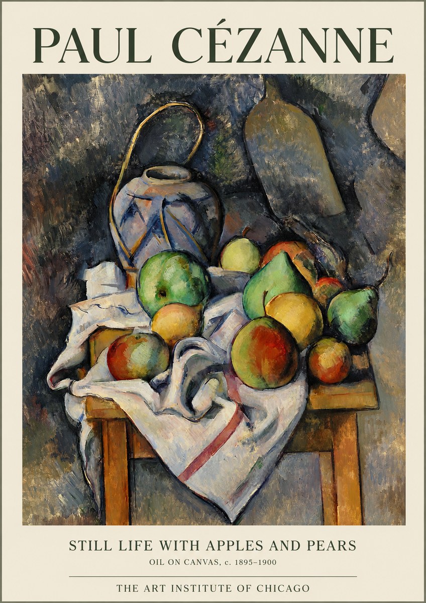 Paul Cézanne Still Life with Apples and Pears No1 - Plakát