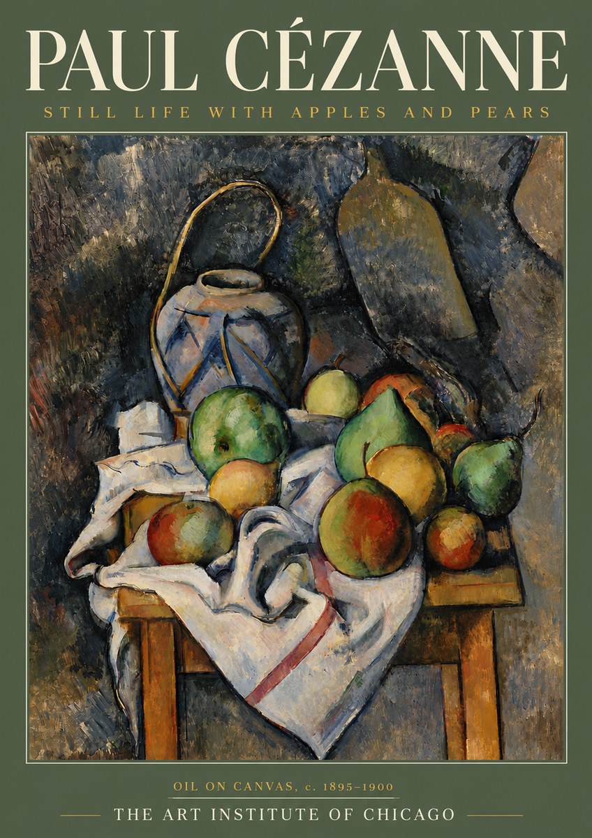 Paul Cézanne Still Life with Apples and Pears No3 - Plakát