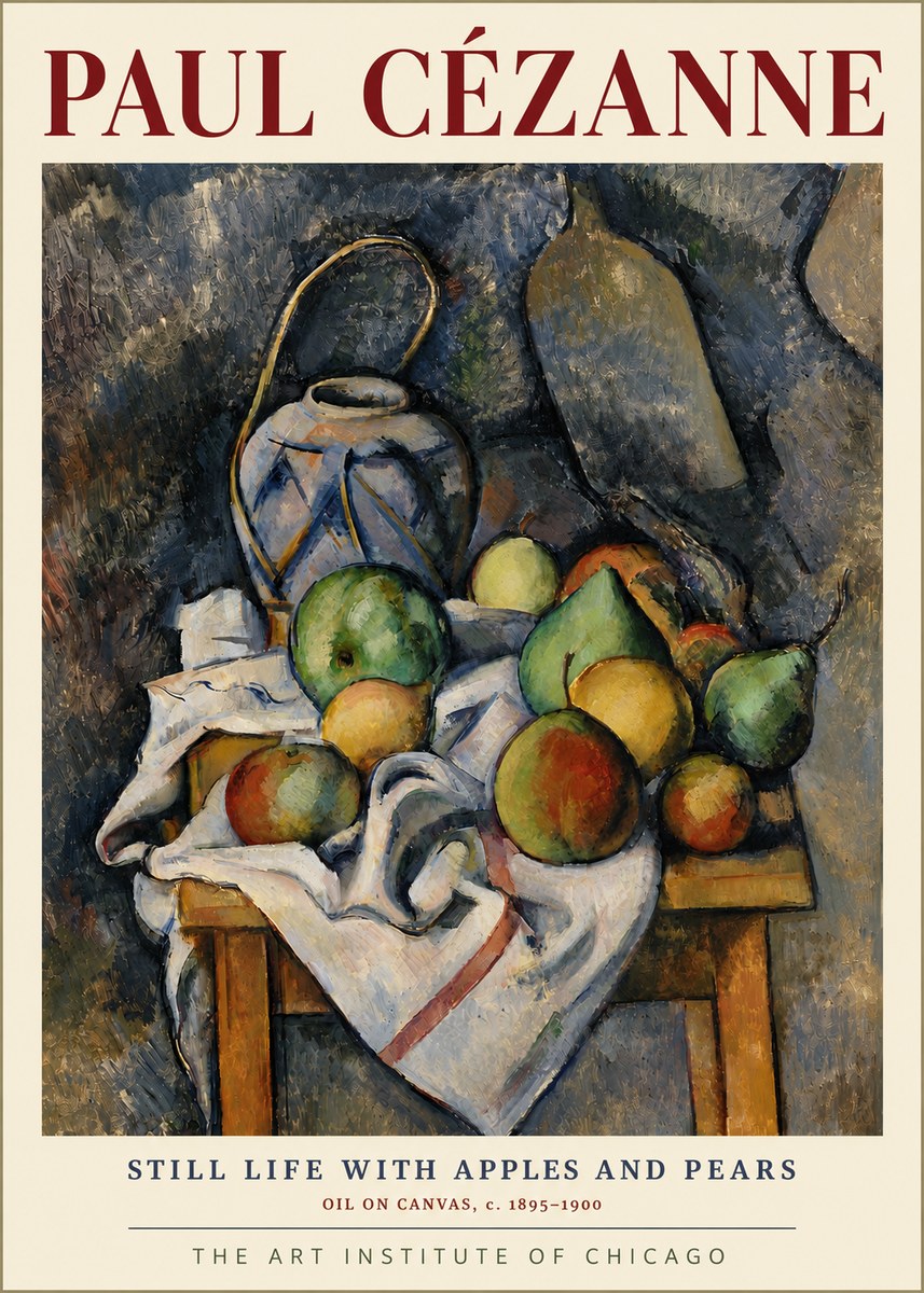 Paul Cézanne Still Life with Apples and Pears No4 - Plakát