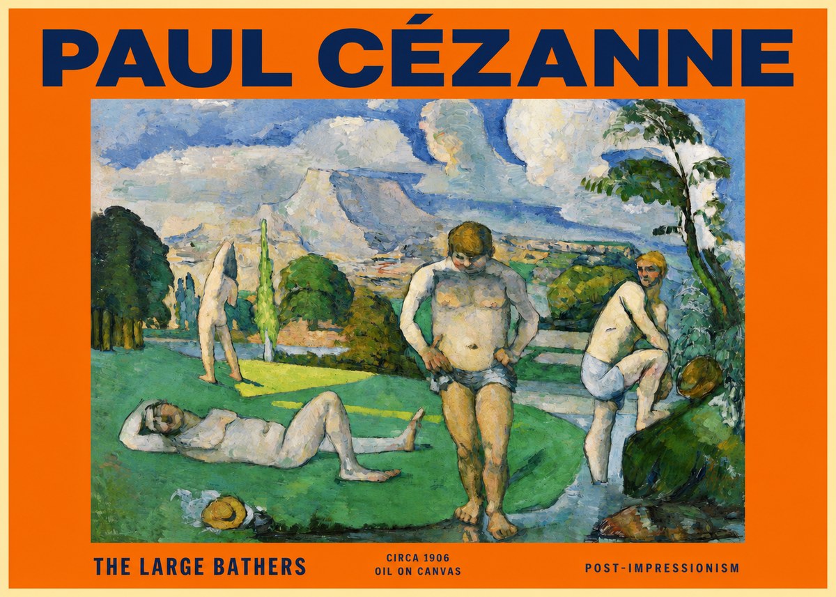 Paul Cézanne Bathers II No6 - Plakát