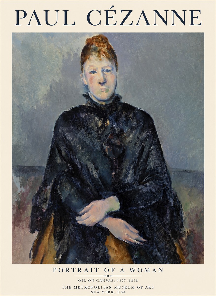 Paul Cézanne Portrait of a Woman I No1 - Plakát