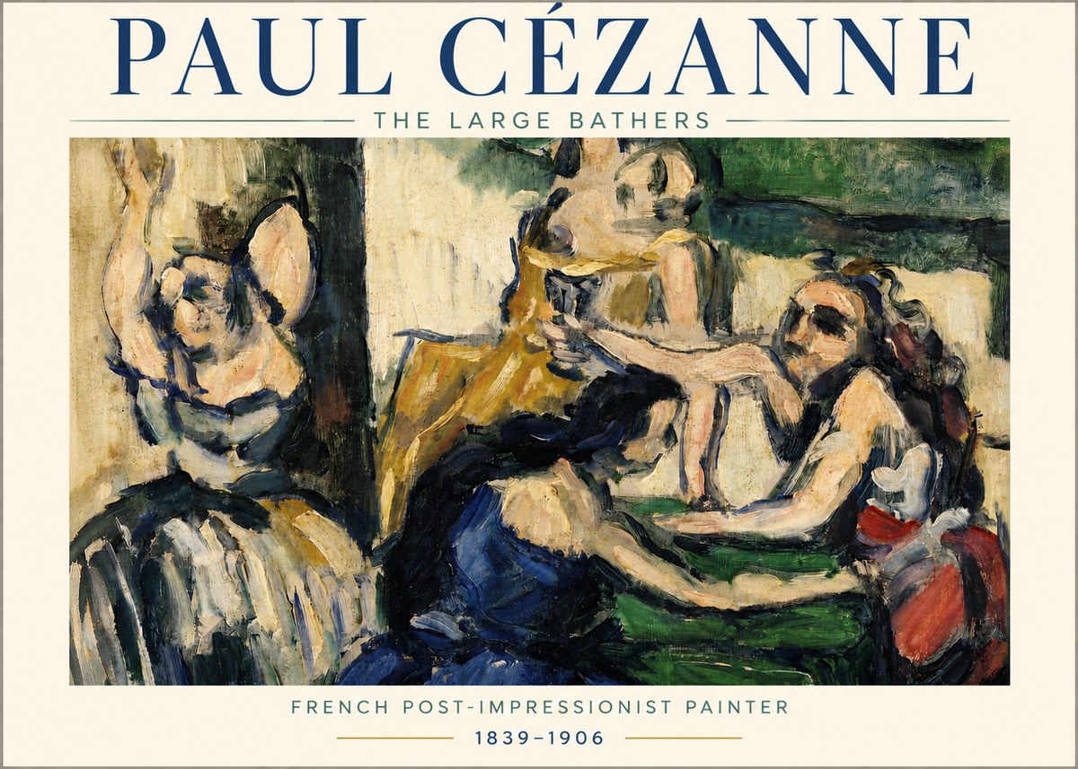 Paul Cézanne The Large Bathers II No3 - Plakát