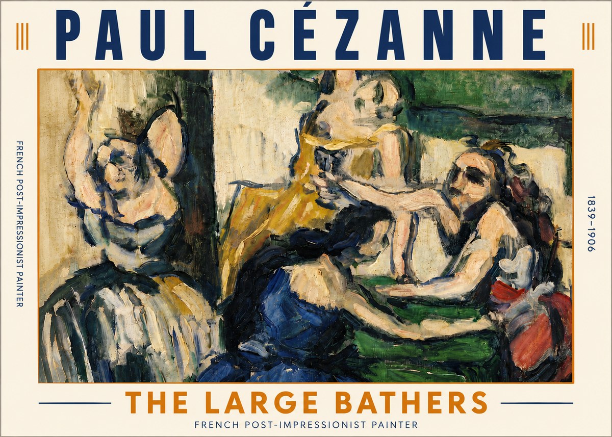 Paul Cézanne The Large Bathers II No6 - Plakát