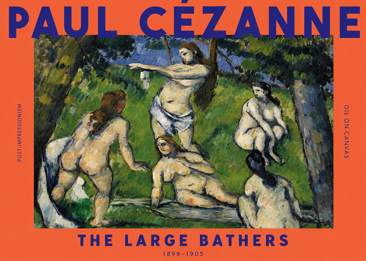 Paul Cézanne The Large Bathers III No2 - Plakát