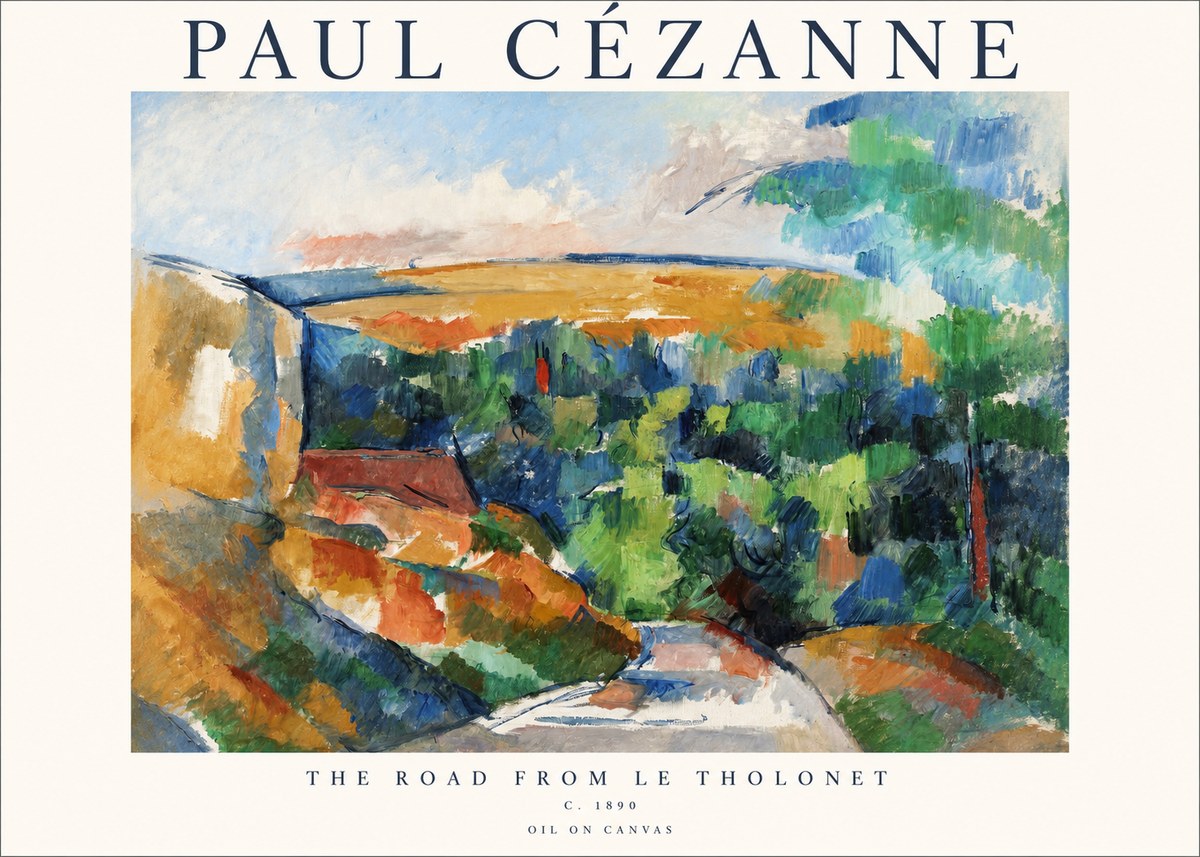 Paul Cézanne The Road from Le Tholonet No1 - Plakát