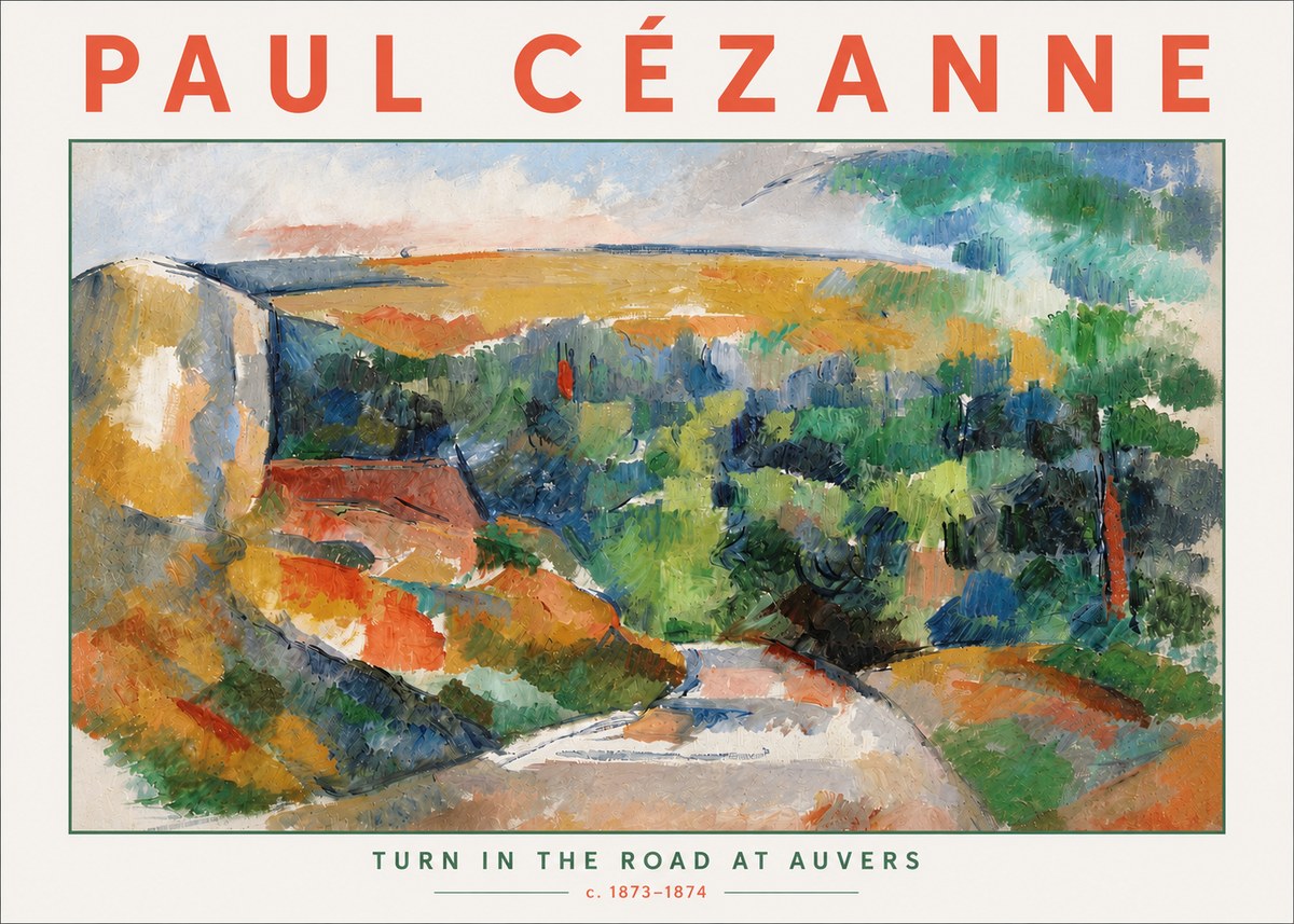 Paul Cézanne The Road from Le Tholonet No6 - Plakát