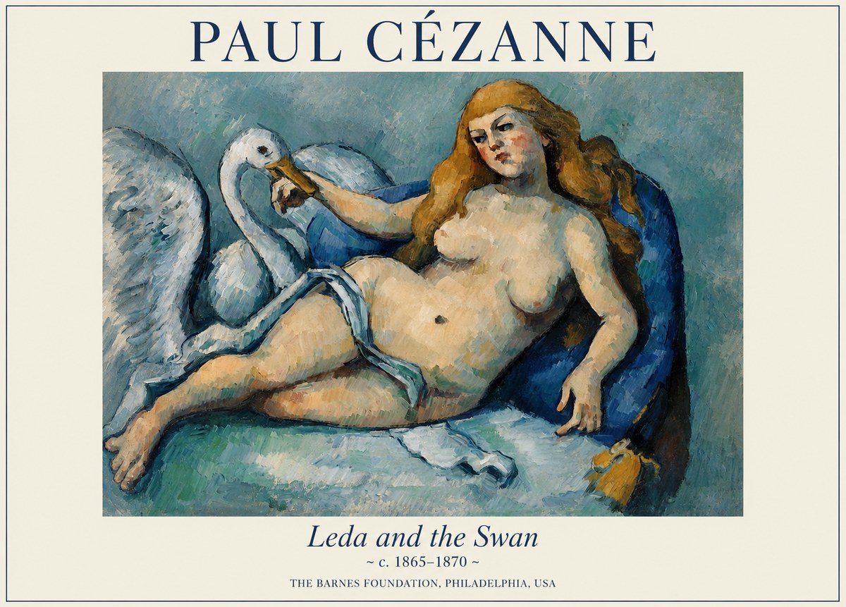 Paul Cézanne Leda and the Swan No1 - Plakát