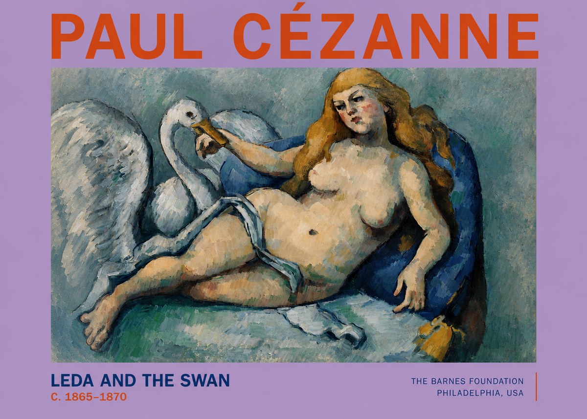 Paul Cézanne Leda and the Swan No2 - Plakát