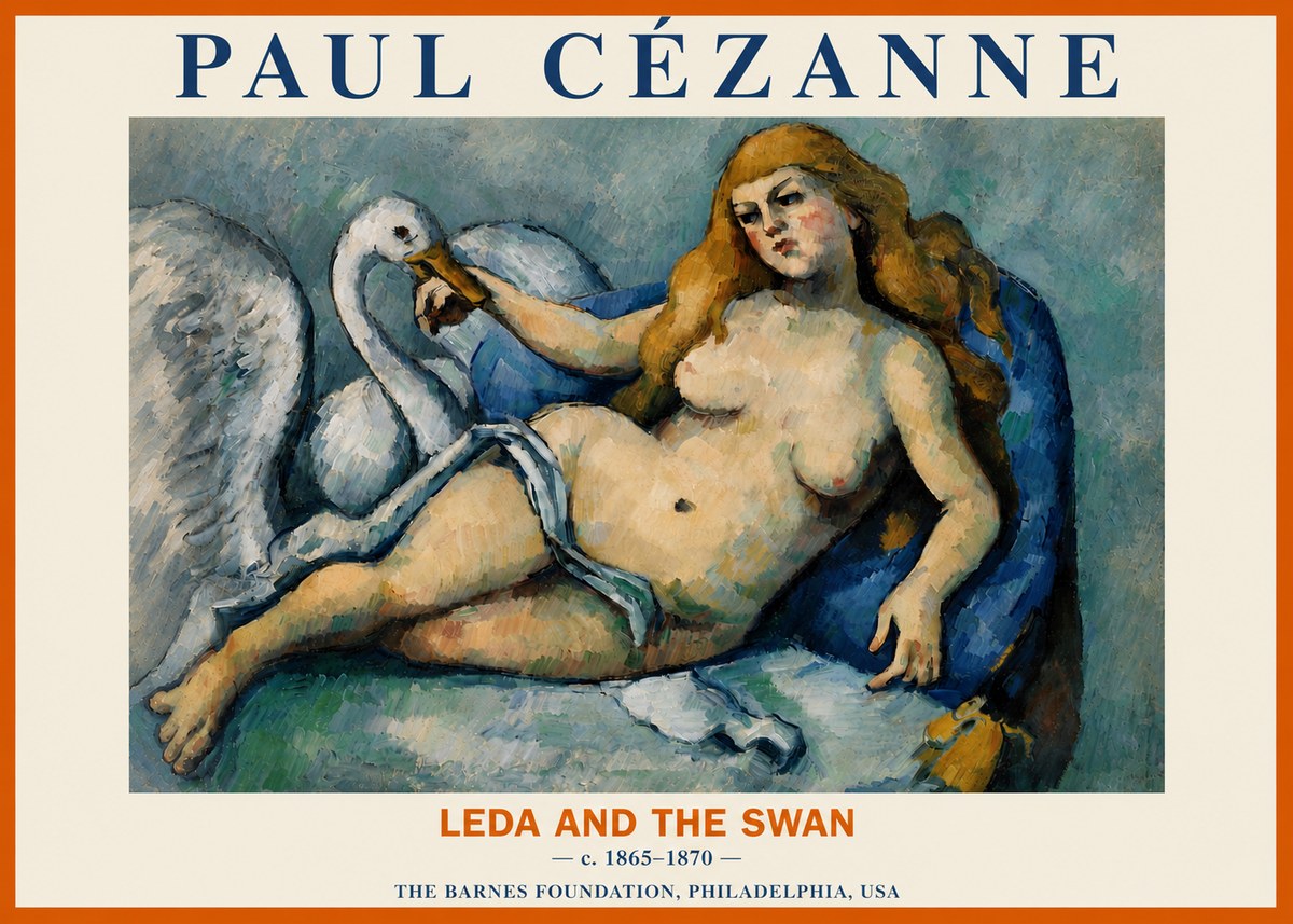 Paul Cézanne Leda and the Swan No3 - Plakát