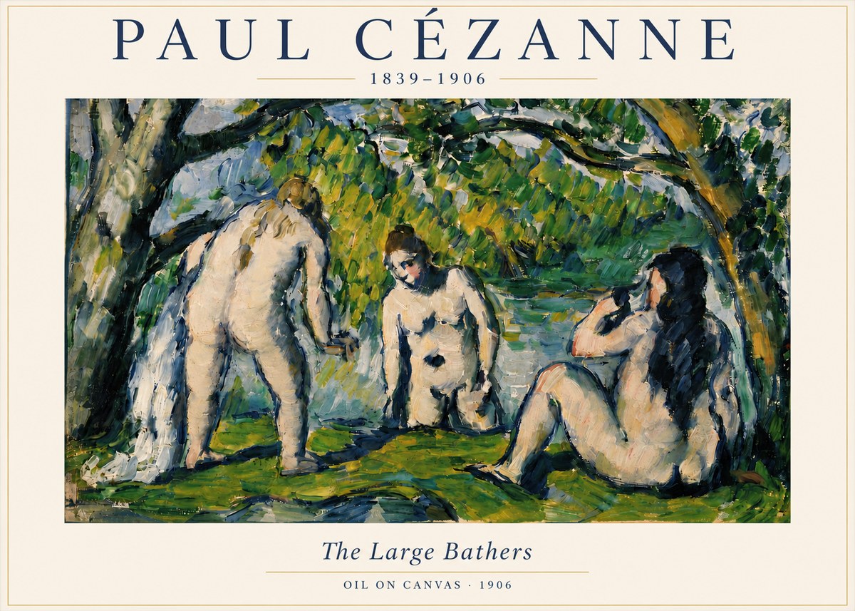 Paul Cézanne The Large Bathers V No3 - Plakát